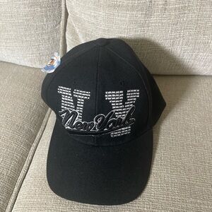 Black New York Cap Embroidered Unisex Adjustable